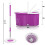(BLUE) 360 Floor Magic Spin Mop Bucket Set with 2 Microfiber Dry Mop Heads - Adjustable Cleaning - Plastic 5