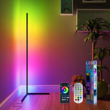(1pc, Multicolor) RGB IC Floor Lamp with Smart App Control, Music Sync, Dimming, and Timer Functions, Perfect Choice for Christmas, Bedrooms, Living Rooms