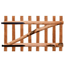 vidaXL Zauntor Einflügelig Haselnussholz Imprägniert 10060 cm