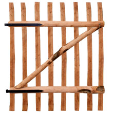 vidaXL Zauntor Einflügelig Haselnussholz Imprägniert 100120 cm