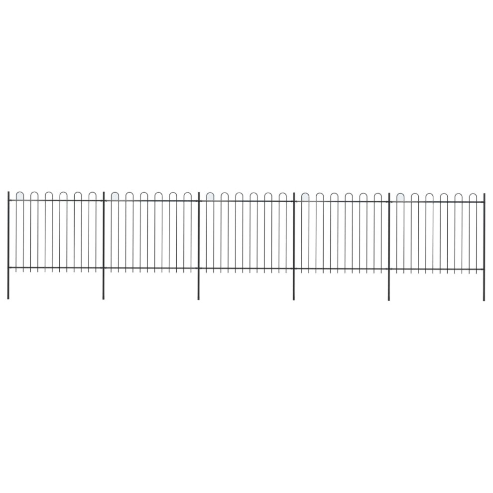 (8.9 m) vidaXL Garden Fence Hoop Top Steel Outdoor Panels Barrier Border Multi Sizes