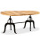 VidaXL (brown) vidaXL Dining Table Kitchen Dining Room Table Solid Reclaimed Wood Steel Leg 6