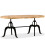 VidaXL (brown) vidaXL Dining Table Kitchen Dining Room Table Solid Reclaimed Wood Steel Leg 1
