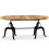 VidaXL (brown) vidaXL Dining Table Kitchen Dining Room Table Solid Reclaimed Wood Steel Leg 8