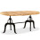 VidaXL (brown) vidaXL Dining Table Kitchen Dining Room Table Solid Reclaimed Wood Steel Leg 5
