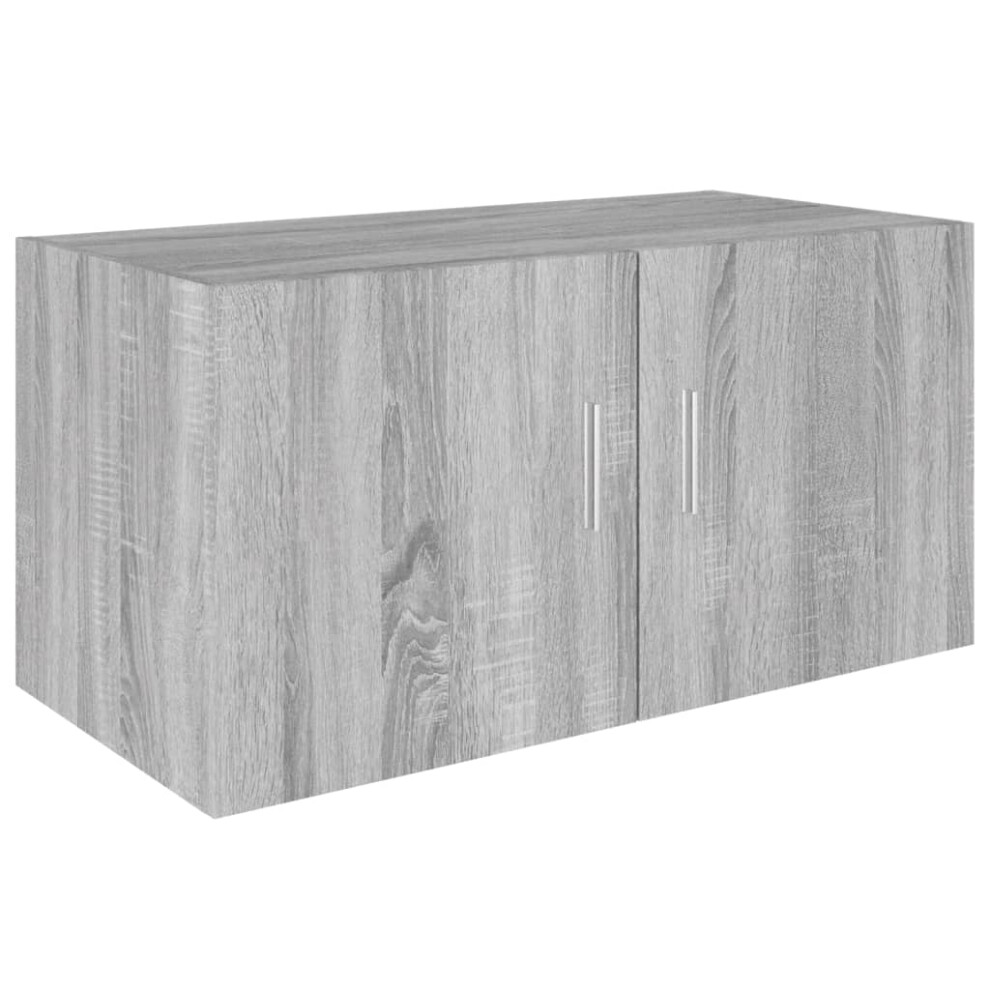 Vidaxl (Grey Sonoma) Wall Mounted Cabinet Floating Wall Storage Cabinet Engineered Wood