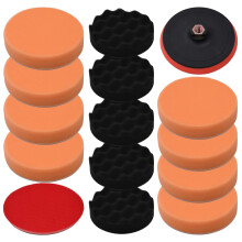 (150 mm (14 pcs)) vidaXL Polishing Pad Set 14/18 Piece Buffing Sponge Car Waxing 150mm/180mm