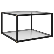 (transparent, 60 x 60 x 35 cm) vidaXL Tea Table Tempered Glass Accent Coffee Table Multi Colours Multi Sizes