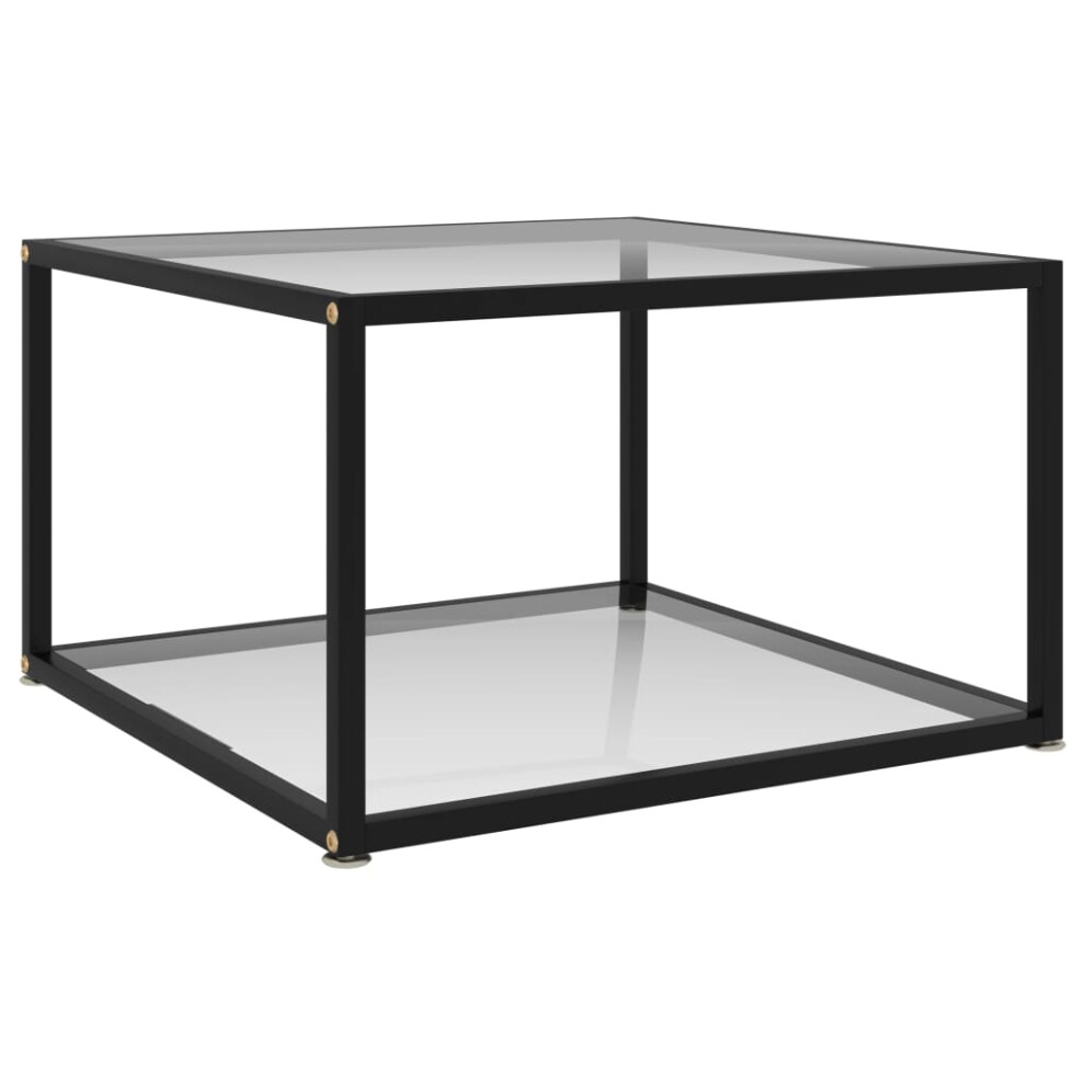 Vidaxl (Transparent, 60 X 60 X 35 Cm) Tea Table Tempered Glass Accent Coffee Table Multi Colours Multi Sizes