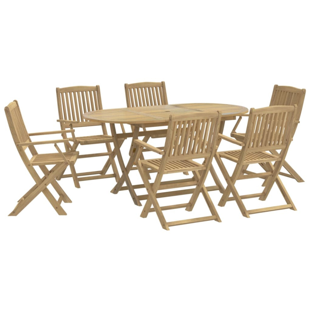 Vidaxl (6 Piece) Outdoor Dining Set Garden Dining Set Table And Chair Solid Acacia Wood