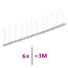 (3 m/ 2 rows spikes) vidaXL 2/4/5-row Plastic Bird & Pigeon Spikes Set Pet Repellent Multi Sizes