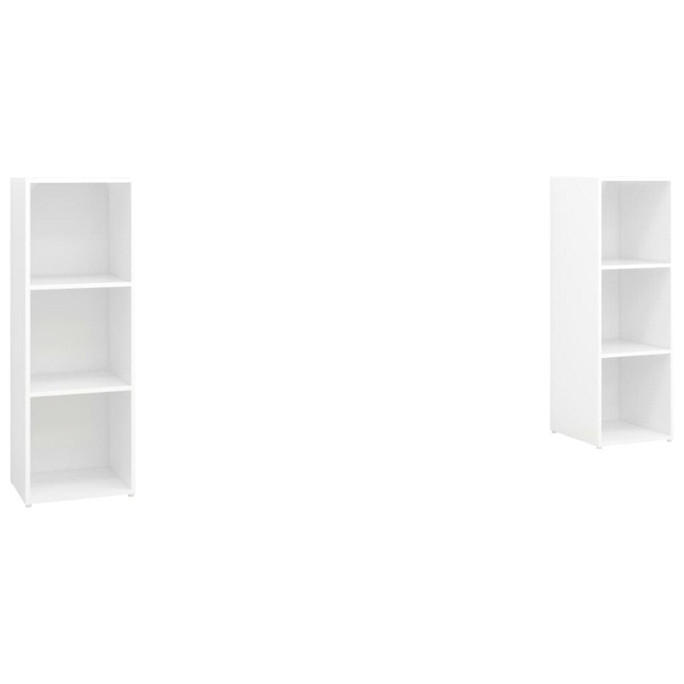Vidaxl (White) 2X Tv Cabinets Chipboard Room Tv Stand Unit Multi Colours Multi Sizes