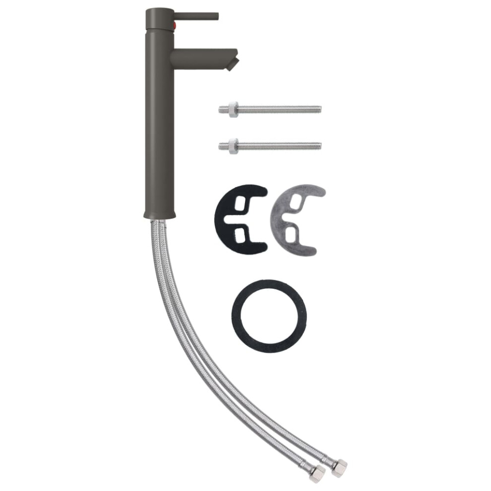 (Grey) Vidaxl Bathroom Mixer Tap 12X30 Cm Basin Faucet Plumbing Fixture Multi Colors 8720286204801