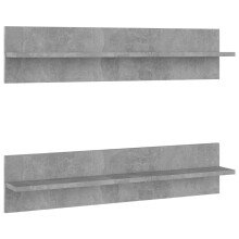 (concrete grey) vidaXL 2/4x Wall Shelves Chipboard Wall-Mounted Hanging Shelf Multi Colours