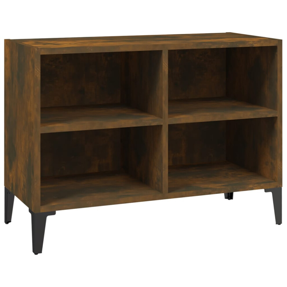 Vidaxl (Smoked Oak, 69.5 Cm) Tv Cabinet & Metal Legs 103.5X30x50 Cm/69.5X30x50 Cm Multi Colours