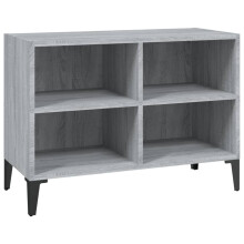 (grey sonoma, 69.5 cm) vidaXL TV Cabinet & Metal Legs 103.5x30x50 cm/69.5x30x50 cm Multi Colours