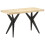 VidaXL (natural, 120 x 60 x 76 cm) vidaXL Dining Table Home Kitchen Dining Room Dinner Table Breakfast Side Table 8