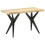 VidaXL (natural, 120 x 60 x 76 cm) vidaXL Dining Table Home Kitchen Dining Room Dinner Table Breakfast Side Table 1