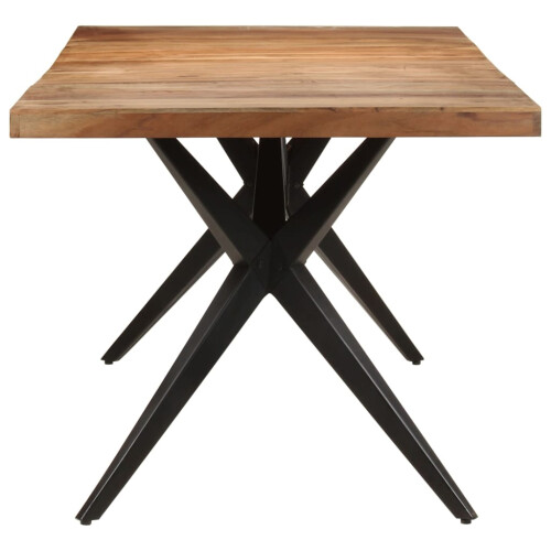 VidaXL (bleached, 200 x 90 x 76 cm) vidaXL Dining Table Home Kitchen Dining Room Dinner Table Breakfast Side Table 2