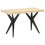 VidaXL (natural, 120 x 60 x 76 cm) vidaXL Dining Table Home Kitchen Dining Room Dinner Table Breakfast Side Table 9