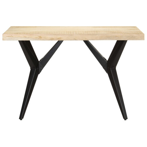 VidaXL (natural, 120 x 60 x 76 cm) vidaXL Dining Table Home Kitchen Dining Room Dinner Table Breakfast Side Table 1