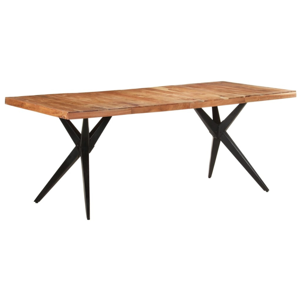Vidaxl (Bleached, 200 X 90 X 76 Cm) Dining Table Home Kitchen Dining Room Dinner Table Breakfast Side Table
