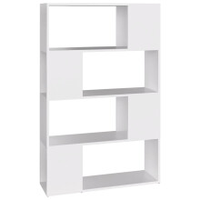 (white, 80 x 24 x 124.5 cm) vidaXL Book Cabinet Room Divider Engineered Wood Privacy Screen