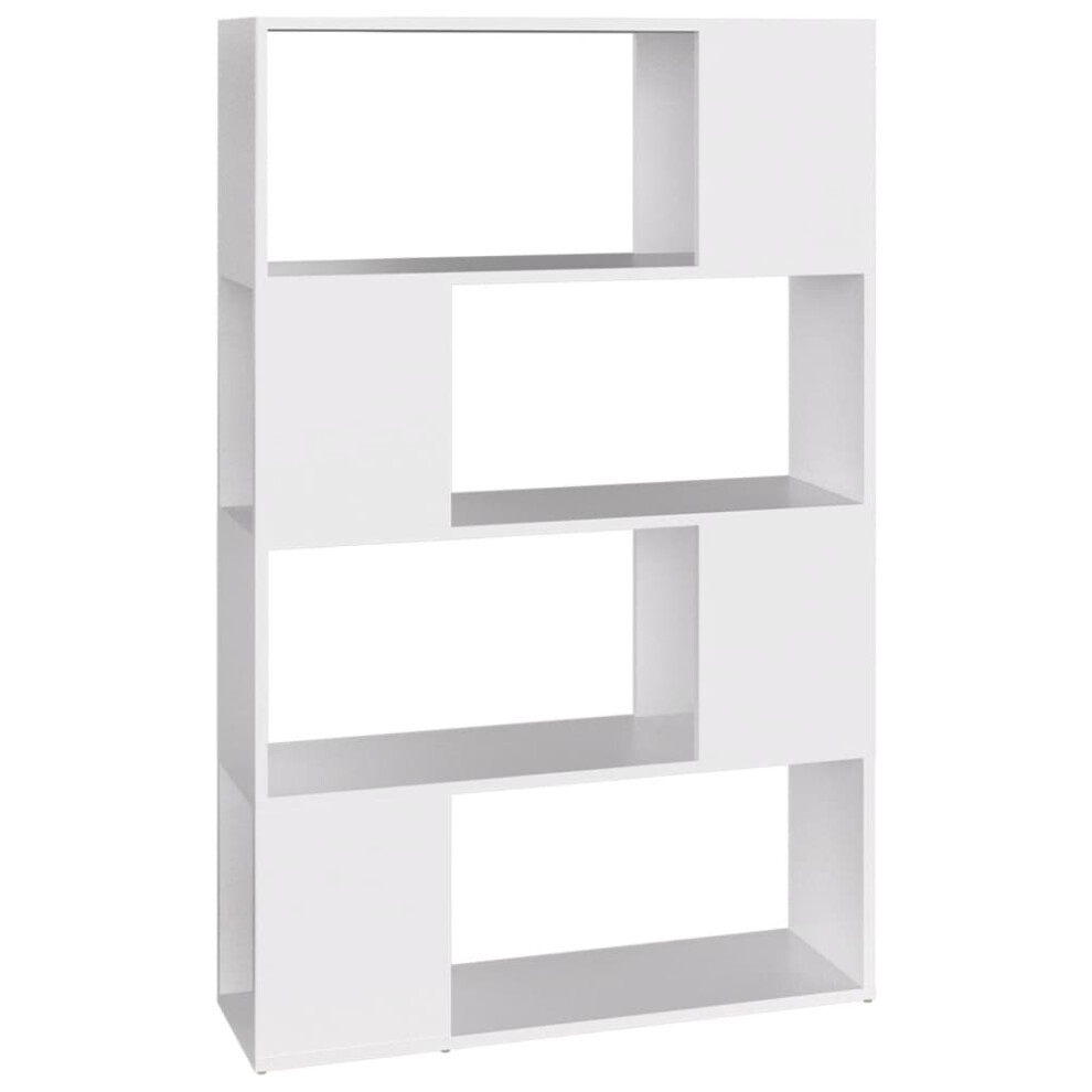 Vidaxl (White, 80 X 24 X 124.5 Cm) Book Cabinet Room Divider Engineered Wood Privacy Screen
