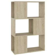 (sonoma oak, 60 x 24 x 94 cm) vidaXL Book Cabinet Room Divider Engineered Wood Privacy Screen