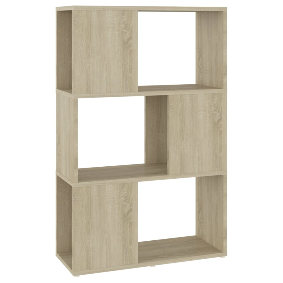 Vidaxl (Sonoma Oak, 60 X 24 X 94 Cm) Book Cabinet Room Divider Engineered Wood Privacy Screen