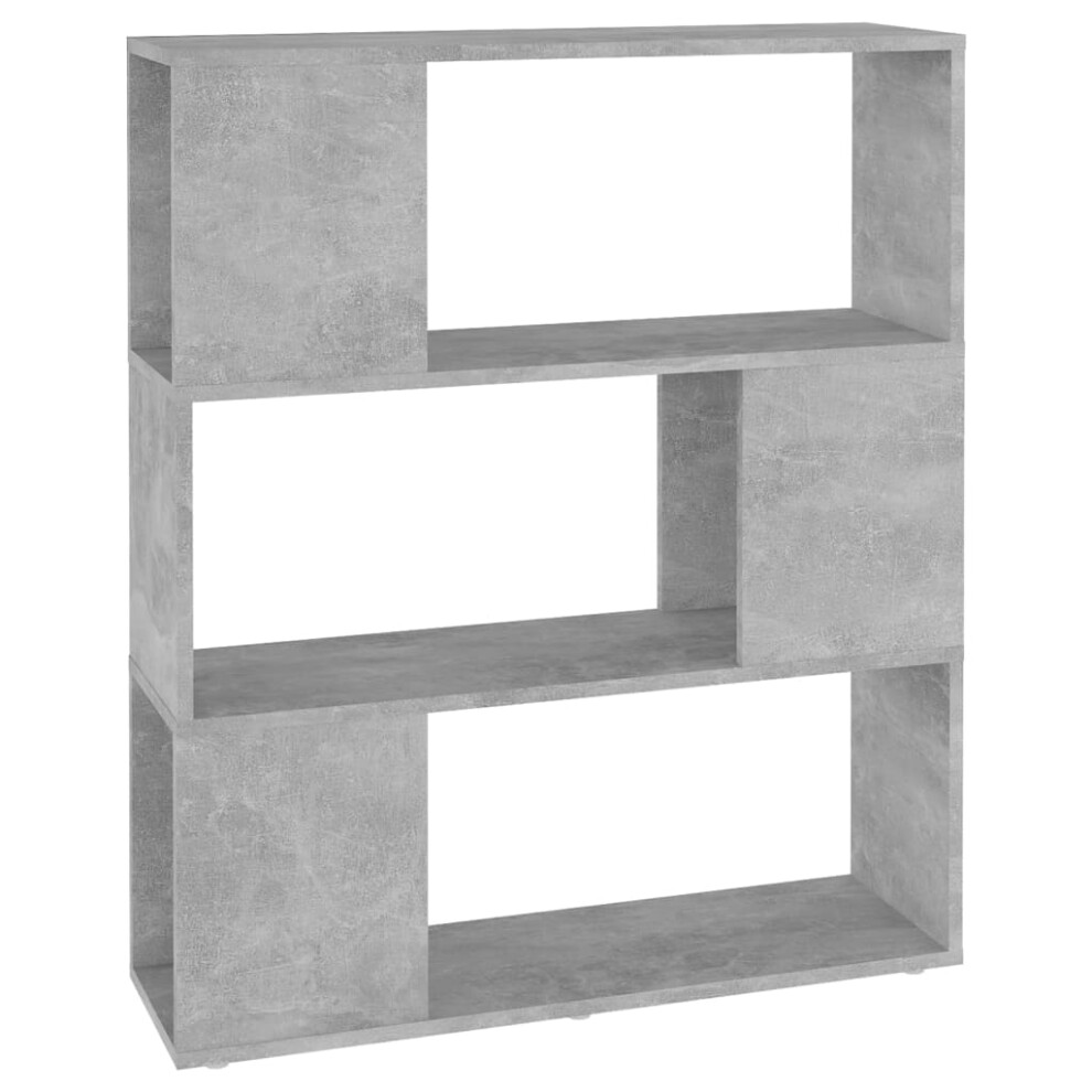 Vidaxl (Concrete Grey, 80 X 24 X 94 Cm) Book Cabinet Room Divider Engineered Wood Privacy Screen