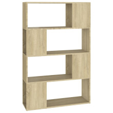 (sonoma oak, 80 x 24 x 124.5 cm) vidaXL Book Cabinet Room Divider Engineered Wood Privacy Screen