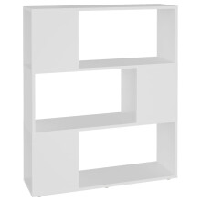(white, 80 x 24 x 94 cm) vidaXL Book Cabinet Room Divider Engineered Wood Privacy Screen