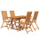 VidaXL (Rectangular, 4 piece) vidaXL Solid Wood Acacia Garden Dining Set Table 5/7 Piece Oval/Rectangular 2