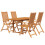 VidaXL (Rectangular, 4 piece) vidaXL Solid Wood Acacia Garden Dining Set Table 5/7 Piece Oval/Rectangular 3