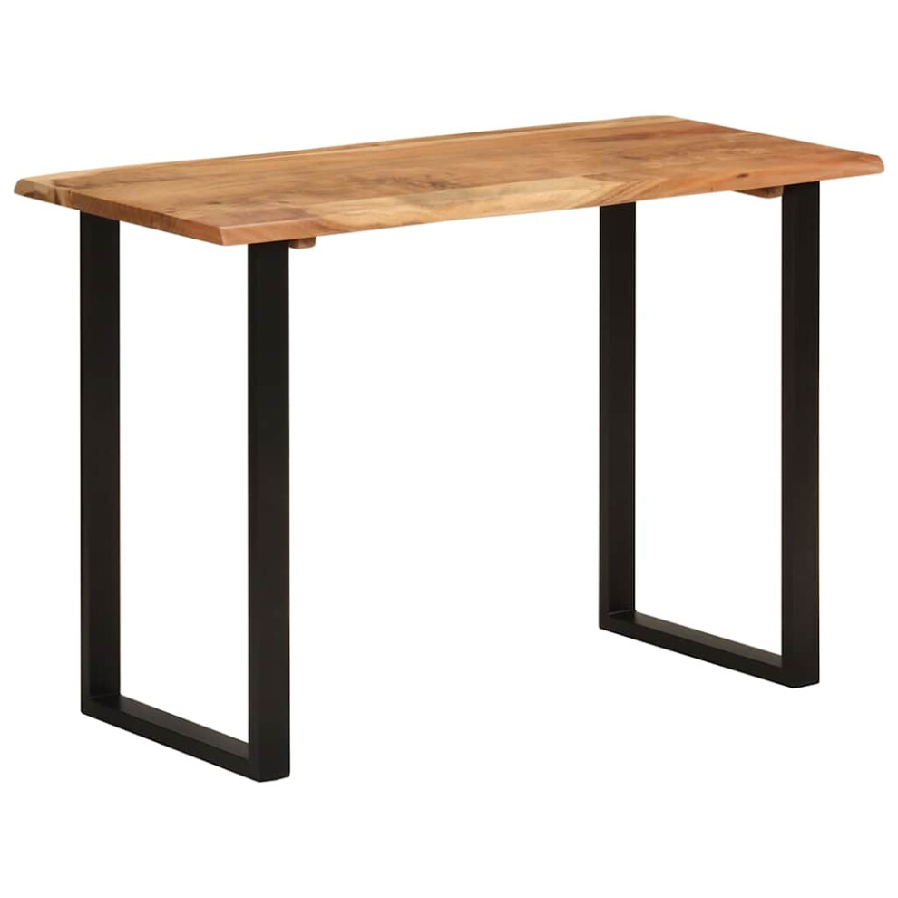 Vidaxl (, 110 X 50 X 76 Cm) Dining Table Kitchen Dining Room Side Dinner Table Solid Wood Acacia Black
