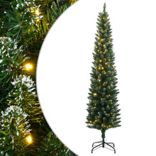 (150 cm) vidaXL Artificial Slim Christmas Tree with Stand Xmas Tree Decor Green PVC