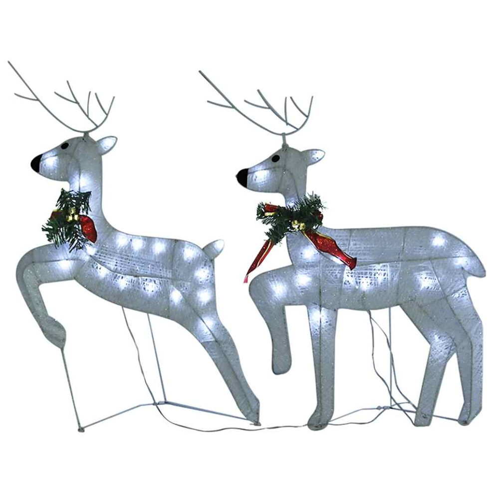 (white, 2 pcs) vidaXL 2/4/6x Christmas Reindeers 40 LEDs Reindeer Figure Decor Multi Colours