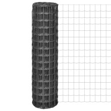 vidaXL Eurozaun Stahl 10 x 1,5 m Grau