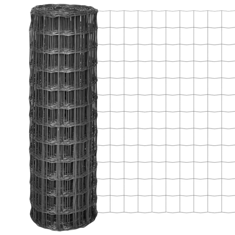 Vidaxl (10 M/ 1.2 M) Euro Fence Panel Screen Barrier With Mesh Steel Grey/Green Multi Sizes