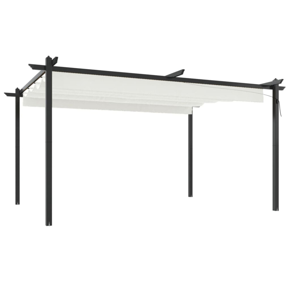 Vidaxl (Cream) Garden Gazebo With Retractable Roof Tent Multi Colours 3X3 M/4X3 M