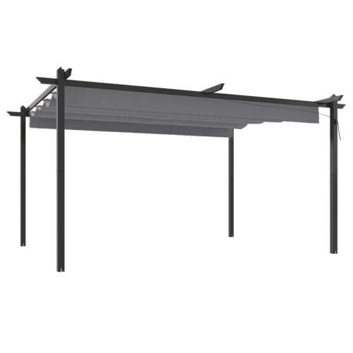 VidaXL vidaXL Pavillon mit Ausziehbarem Dach 4x3 m Anthrazit 1