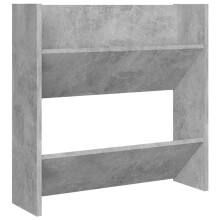 (concrete grey, 1 pcs/ 60 cm/ 60 cm) vidaXL Wall Shoe Cabinet Shoe Rack Hall Shoe Storage Cupboard Engineered Wood