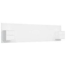 (white, Two drawers) vidaXL Bed Headboard with Cabinets Bed Header Bed Cabinet Engineered Wood