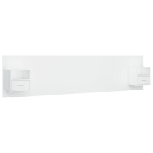 (white, One drawer and one shelf) vidaXL Bed Headboard with Cabinets Bed Header Bed Cabinet Engineered Wood