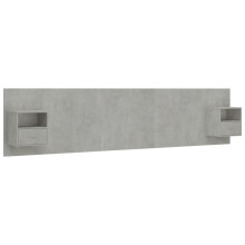 (concrete grey, One drawer and one shelf) vidaXL Bed Headboard with Cabinets Bed Header Bed Cabinet Engineered Wood