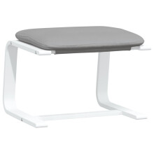 (light grey and white) vidaXL Footstool Footrest Ottoman Stool Living Room Seat Foot Rest Fabric