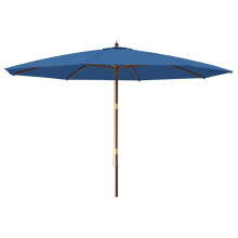 (blue) vidaXL Garden Parasol Outdoor Umbrella Patio Sun Shade with Wooden Pole