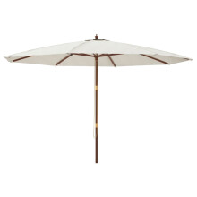 (sand) vidaXL Garden Parasol Outdoor Umbrella Patio Sun Shade with Wooden Pole