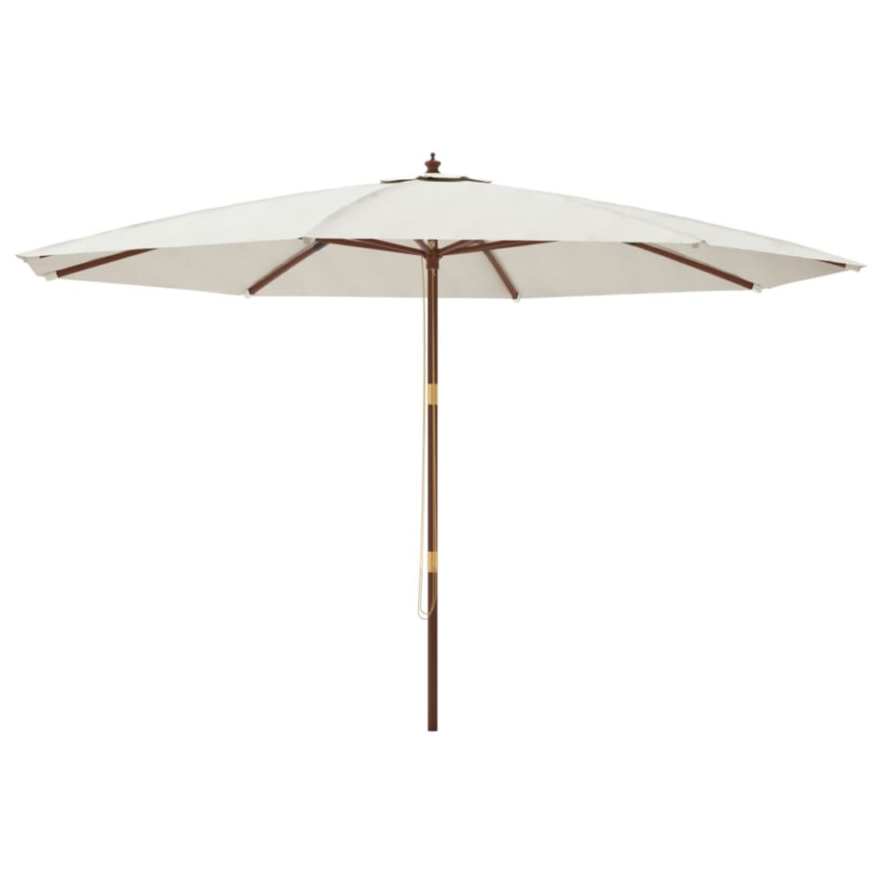 Vidaxl (Sand) Garden Parasol Outdoor Umbrella Patio Sun Shade With Wooden Pole
